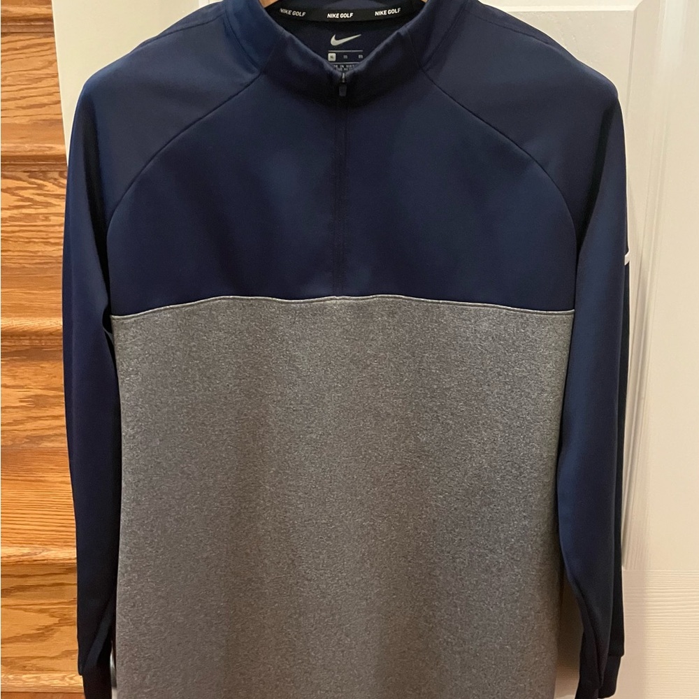 Nike Navy and Gray Golf Pullover
